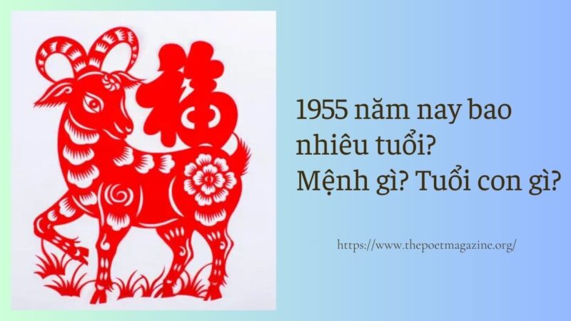 1955 năm nay bao nhiêu tuổi? Mệnh gì? Là tuổi con gì?