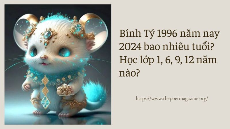 Bính Tý 1996 năm nay 2024 bao nhiêu tuổi? Học lớp 1, 6, 9, 12 năm nào?