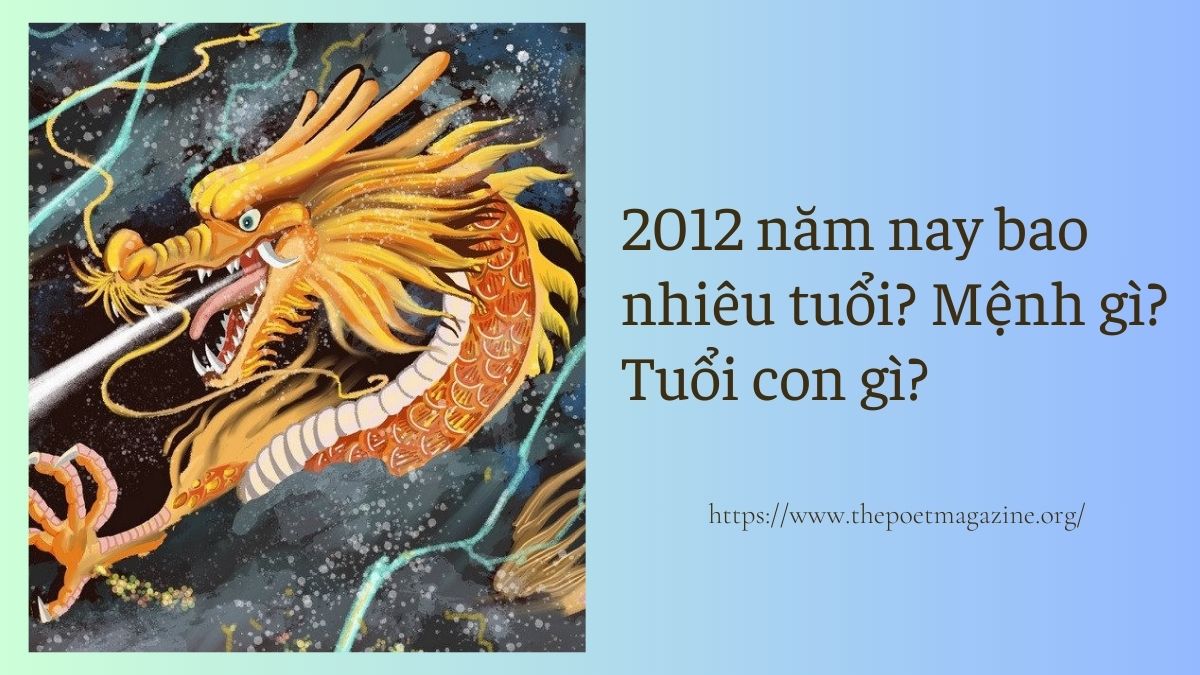 Tính cách của người sinh năm 2012