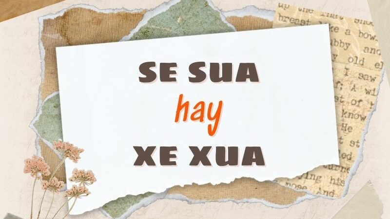 Se sua hay xe xua đúng chính tả?