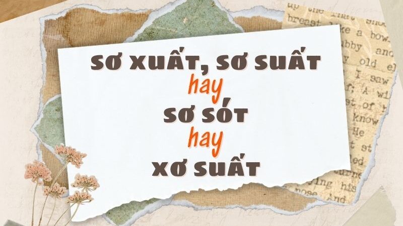 Sơ xuất hay sơ suất hay sơ sót, xơ suất đúng chính tả?