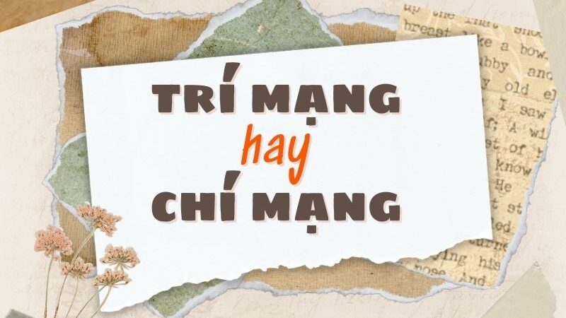 Trí mạng hay chí mạng đúng chính tả?