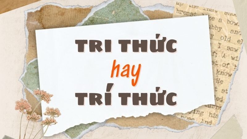 Tri thức hay trí thức đúng chính tả?