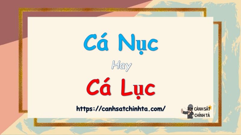 Cá nục hay cá lục từ nào đúng chính tả?