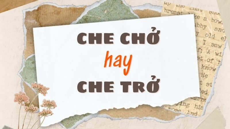 Che chở hay che trở đúng chính tả?