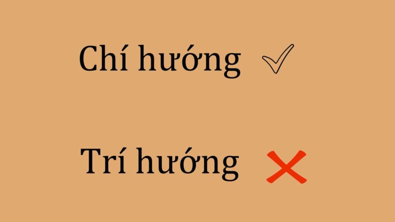 Chí hướng hay trí hướng là đúng chính tả?