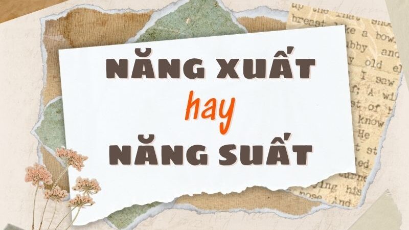 Năng xuất hay năng suất đúng chính tả?