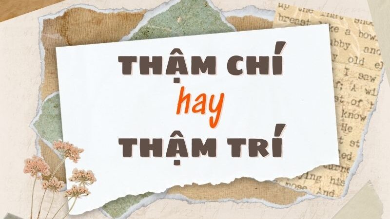 Thậm chí hay thậm trí đúng chính tả?