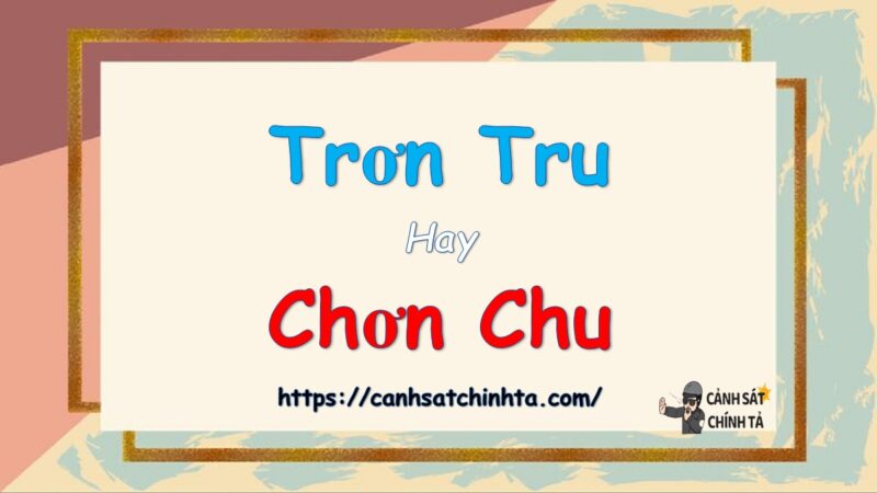 Trơn tru hay chơn chu là đúng chính tả?