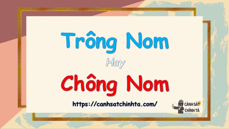 Trông nom hay chông nom là đúng chính tả?