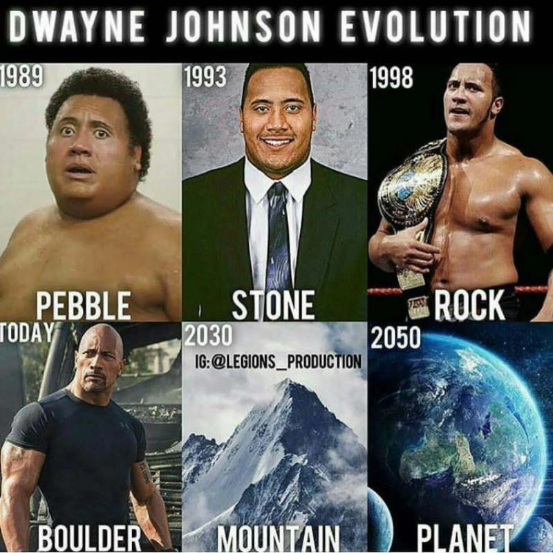 Meme The Rock Evolution
