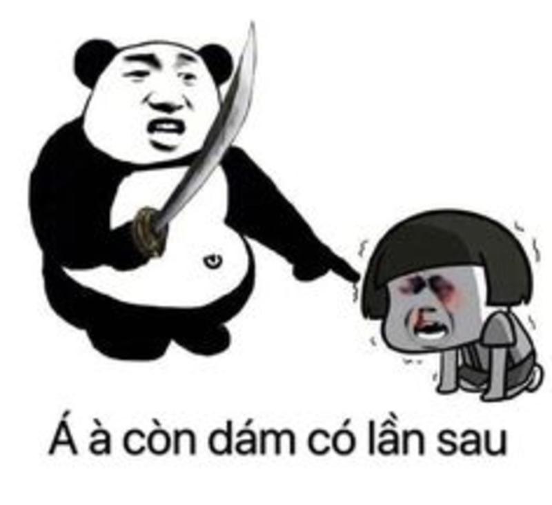 meme gấu trúc đe doạ