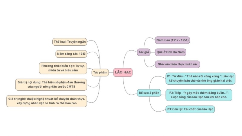 Sơ đồ tư duy tác phẩm Lão Hạc