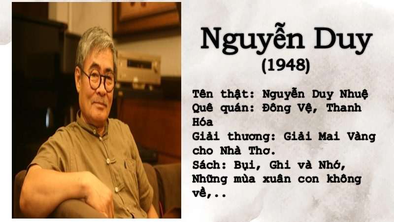 Nhà Thơ Nguyễn Duy: Giới thiệu tiểu sử, phong cách sáng tác