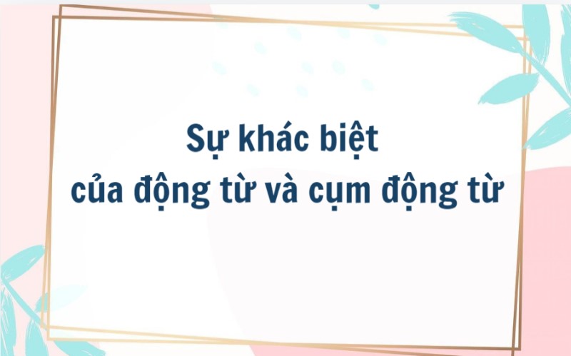 động từ là gì trong tiếng việt