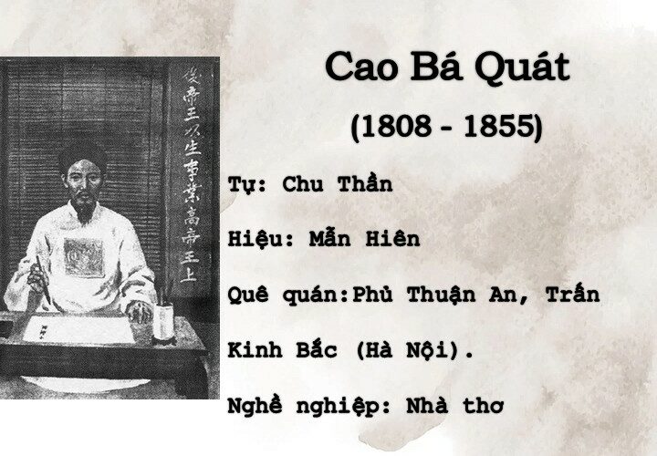 Giới thiệu tác giả Cao Bá Quát qua cuộc đời và sự nghiệp