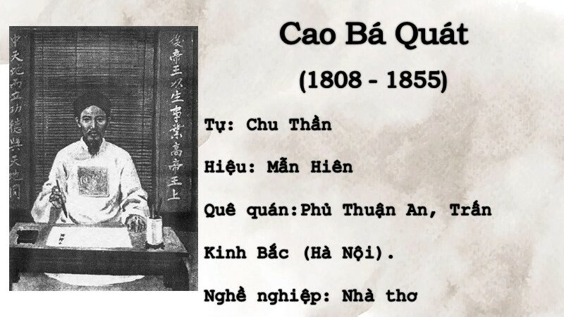 Giới thiệu tác giả Cao Bá Quát qua cuộc đời và sự nghiệp