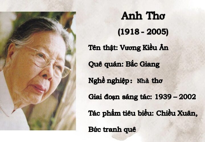 Giới thiệu tác giả Anh Thơ – Tiểu sử, sự nghiệp, phong cách thơ