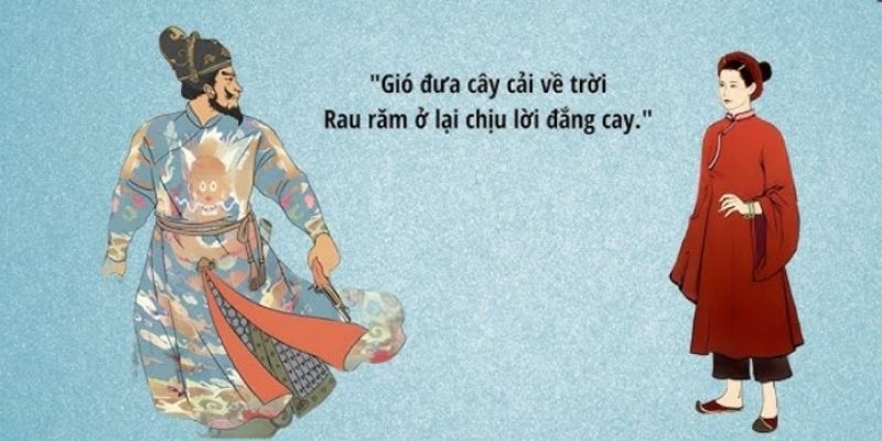 sự tích hoa cải lên trời rau răm ở lại