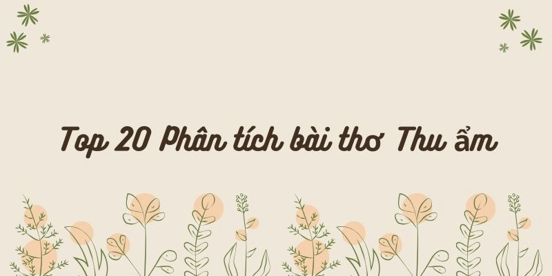 Top 20 Phân tích bài thơ Thu ẩm