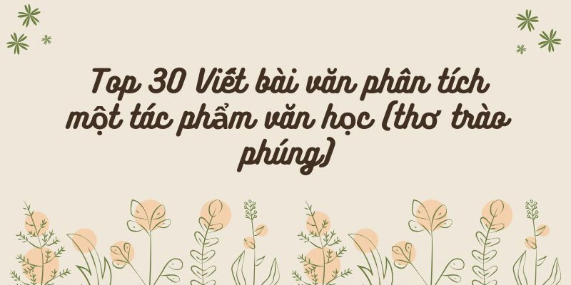 Top 30 Viết bài văn phân tích một tác phẩm văn học (thơ trào phúng)