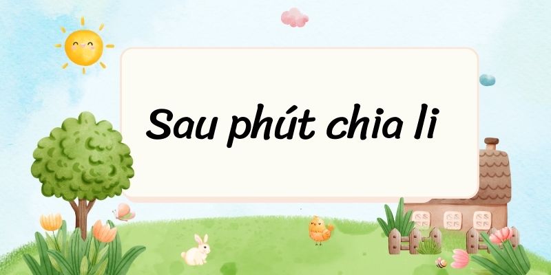 Sau phút chia li (Tác giả Tác phẩm – sách mới)